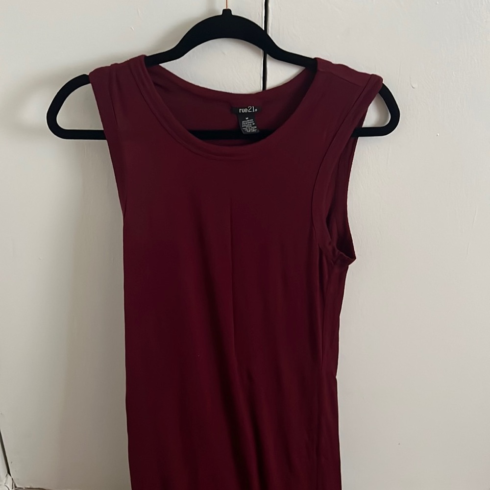 Maroon maxi dress